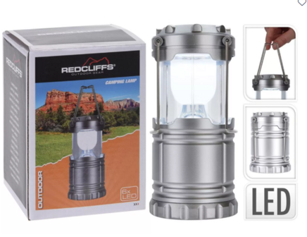 Camping lamp kunststof 6x LED H13cm